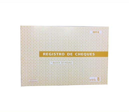 REGISTRO DE CHEQUES NIVEL 10 32X22 50H